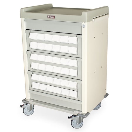 Harloff Aluminum Cassette Medication Cart AL36CS-3